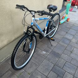 Silver And Blue Huffy Bike Size 26 Condition 9/10 Everything Works Fine