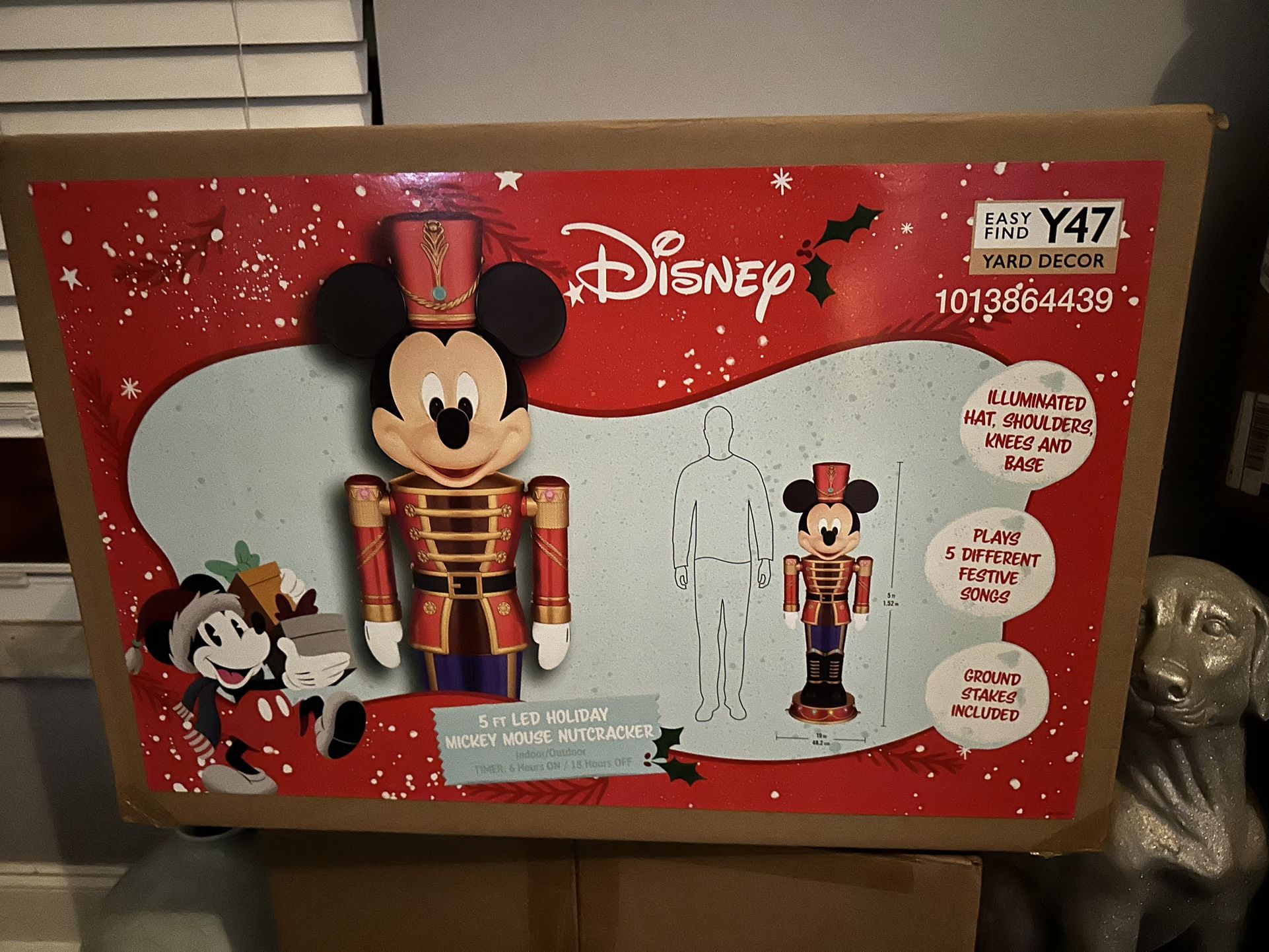 NEW Disney 5Ft LED HOLIDAY MICKEY MOUSE NUTCRACKER  2025 