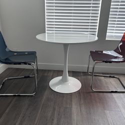 Acrylic IKEA Chairs And Table 