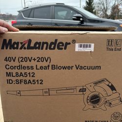 MAXLANDER 3 In 1 Cordless Leaf Blower &Vacuum With Bag