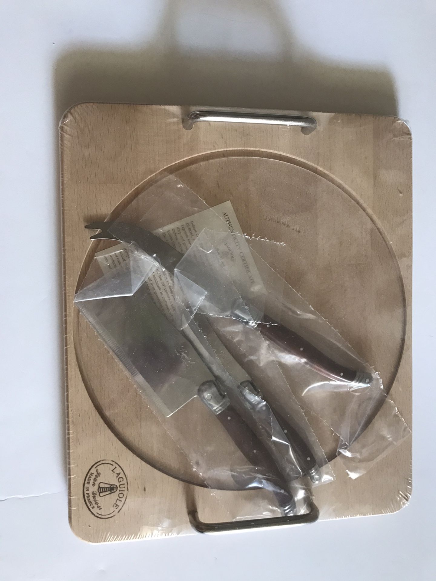 Sealed laguiole jean dubost knife and cuting board se