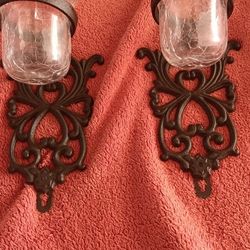 Rought IRON  Candle  Holders 