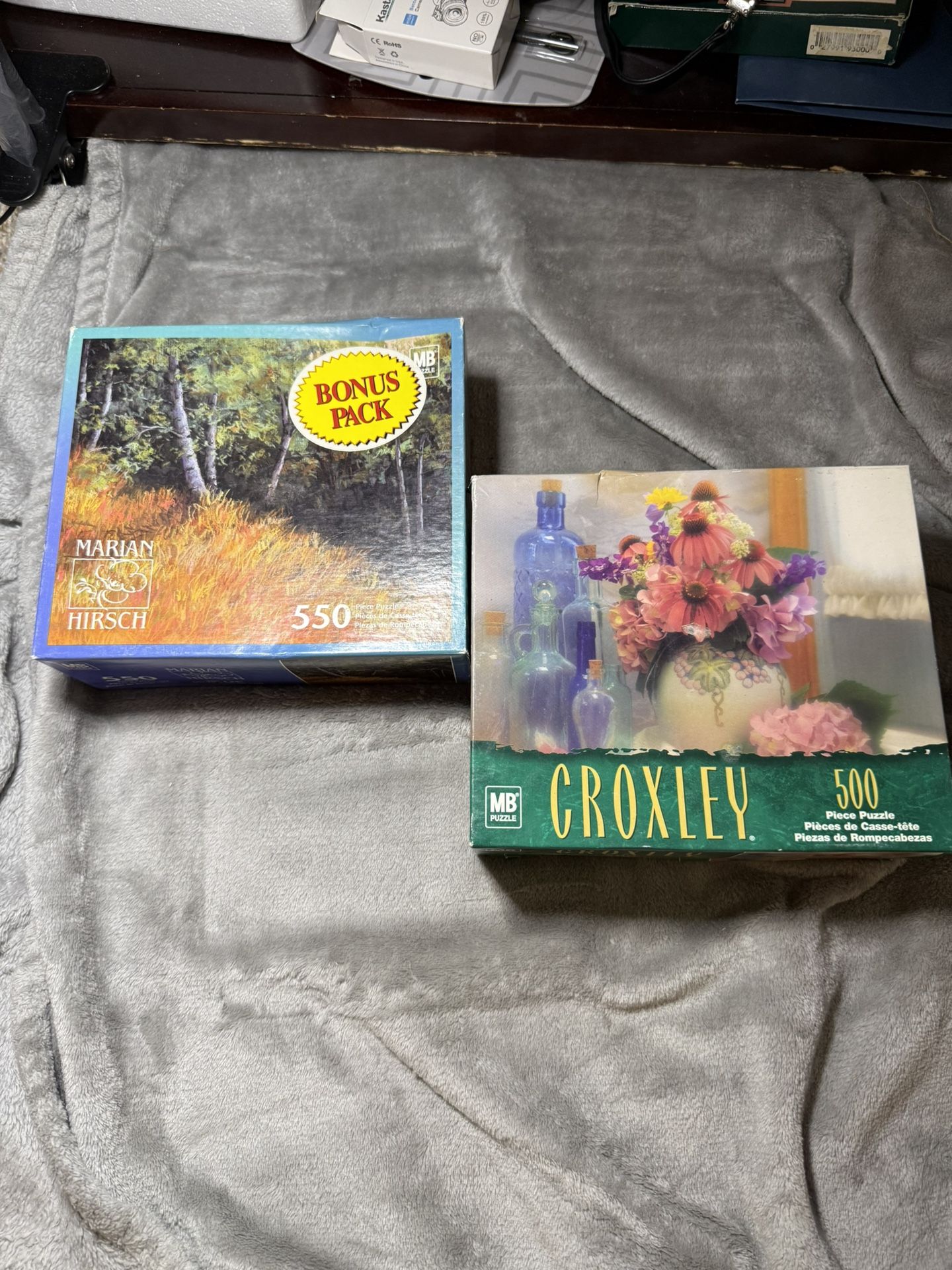 -Older (2002) Milton Bradley jigsaw puzzle; Aspen Grove; 550 pcs-brand never open -Croxlwy 500pcs -opened and still complete