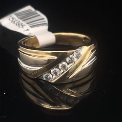 10KT Yellow Gold Diamond Ring 6.90g .2CTW Size 7-1/4 158395/11