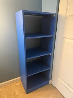 4 Shelf Storage Blue Kids Room Cube