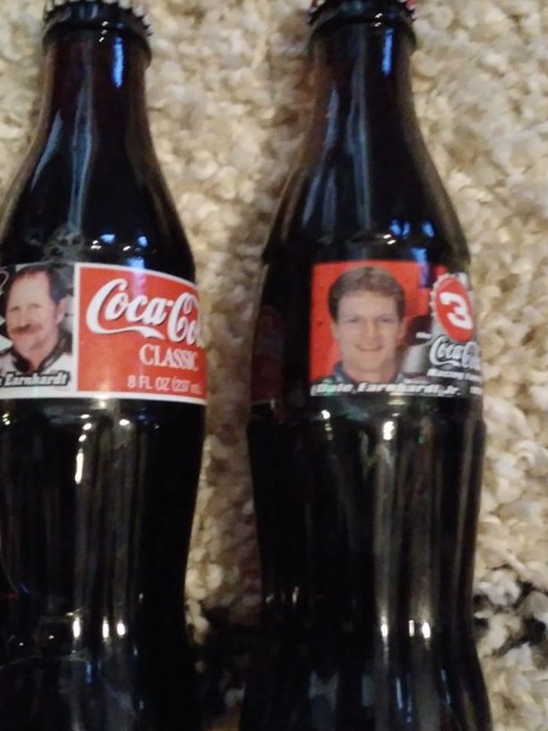 Like Father Like Son. Earnhardt Coke bottles