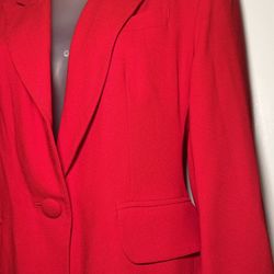 Ann Tjian for Kenar Petites Red Blazer Size 12P