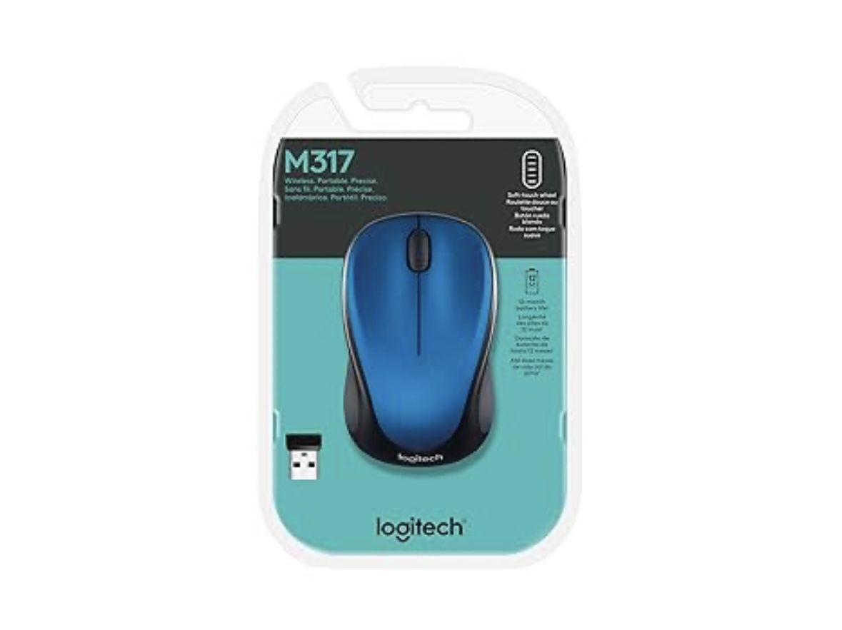 Logitech M317 Wireless Mouse, 2.4 GHz with USB Receiver