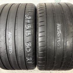 2 Tires 315 30 21 Michelin Pilot Sport 4s High Tread