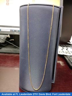 Box Chain - Yellow Gold 14k (.585) 3.9 grams 24 inch