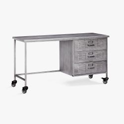 Locker Single Pedestal Storage Desk $1299 VALUE (56") POTTERY BARN