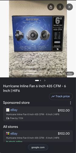 Hurricane Inline FAN 435 CFM New In Box
