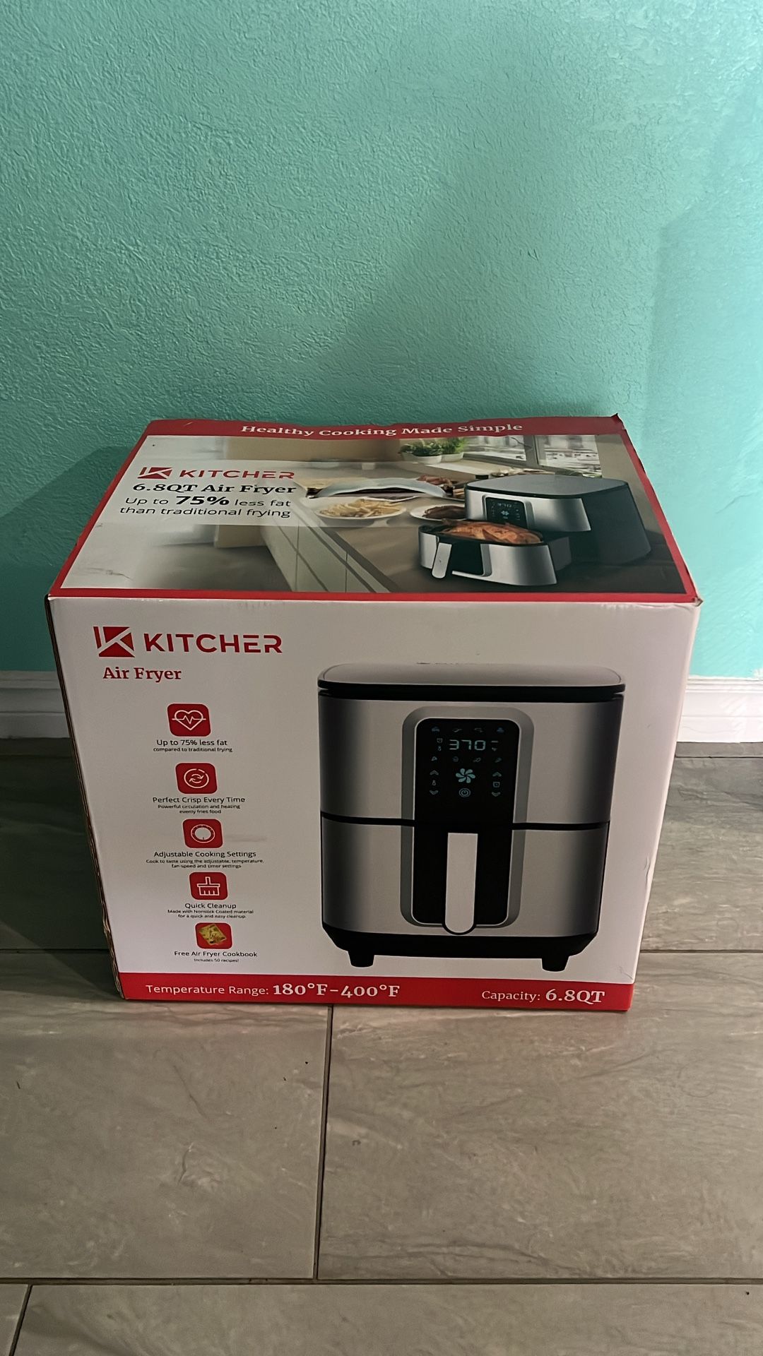 KITCHIER air fryer 6.8qt new