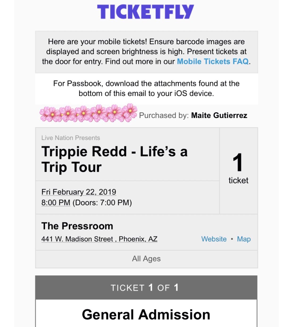 Trippie Redd Phoenix ticket