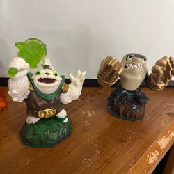 Skylanders Swap Force Figures Lot  - Zoo Lou & Knockout Terrafin Blue Base