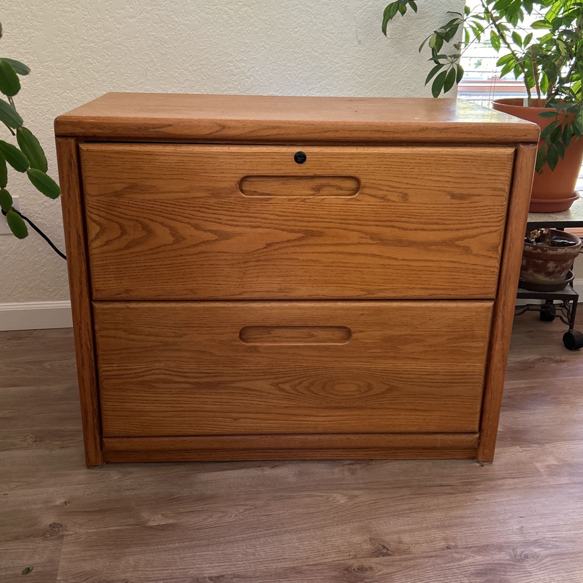 Solid Oak Filing Cabinet