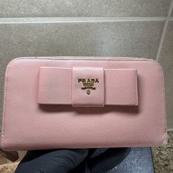 Pink Prada Ribbon Wallet 
