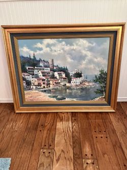 Original Painting - Seaside Village