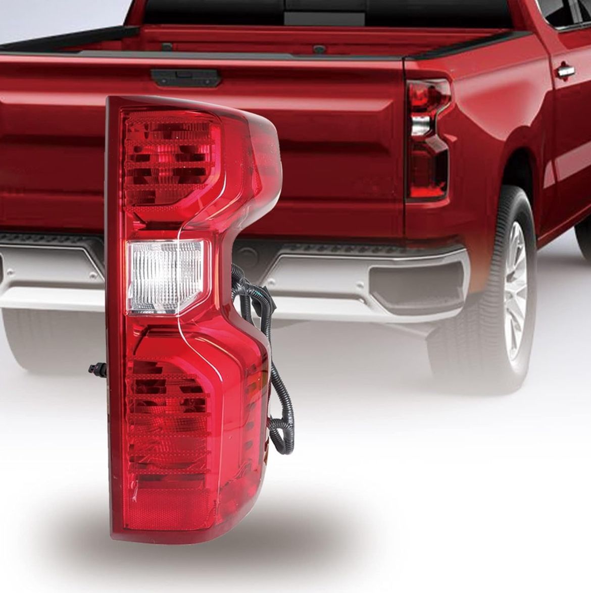 Tail Light Assembly Brake Lamp OE Style Replacement for 2019-2021 Silverado 1500 Passenger Side