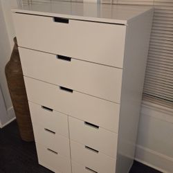 Ikea Nordli 9 Drawer White Dresser 