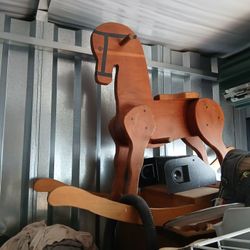 Handcrafted Vintage Wood Rocking Horse