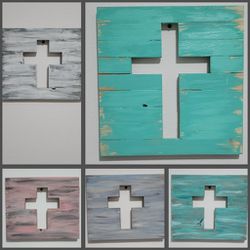 Rustic wall Decor Religious Cross Frame Perfect Gift