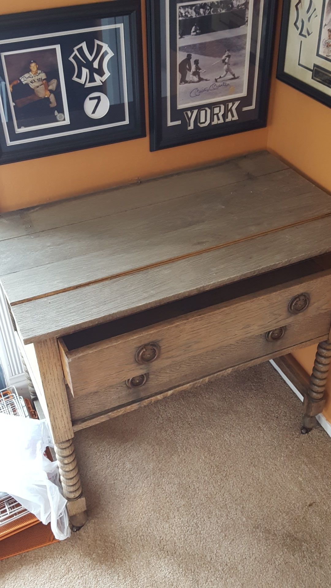 wooden desk/makeup table