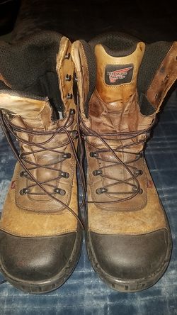 Red wing composite toe, not steel but same protection size 13 95% -100% i used them several time only