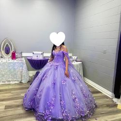 Light Purple LED Quinceañera Dress Size 4✨