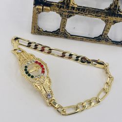 Pulsera San Benito Orò Laminado Brasileño 14k/Sain Benedict Bracelet Gold Plated