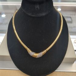 14k Solid Gold Diamond Necklace Layaway Available 10% Down If You Interested Please Ask Maribel Thank You 