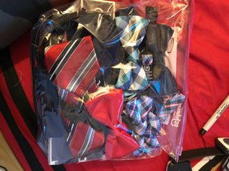 Boys Bow ties/suspenders/leather belt bundle