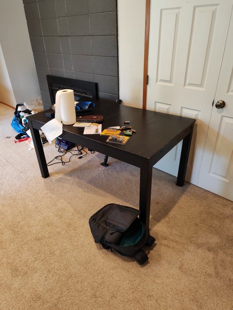 dining table and four chairs