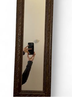 Vintage Ornate Wooden Wall Mirror