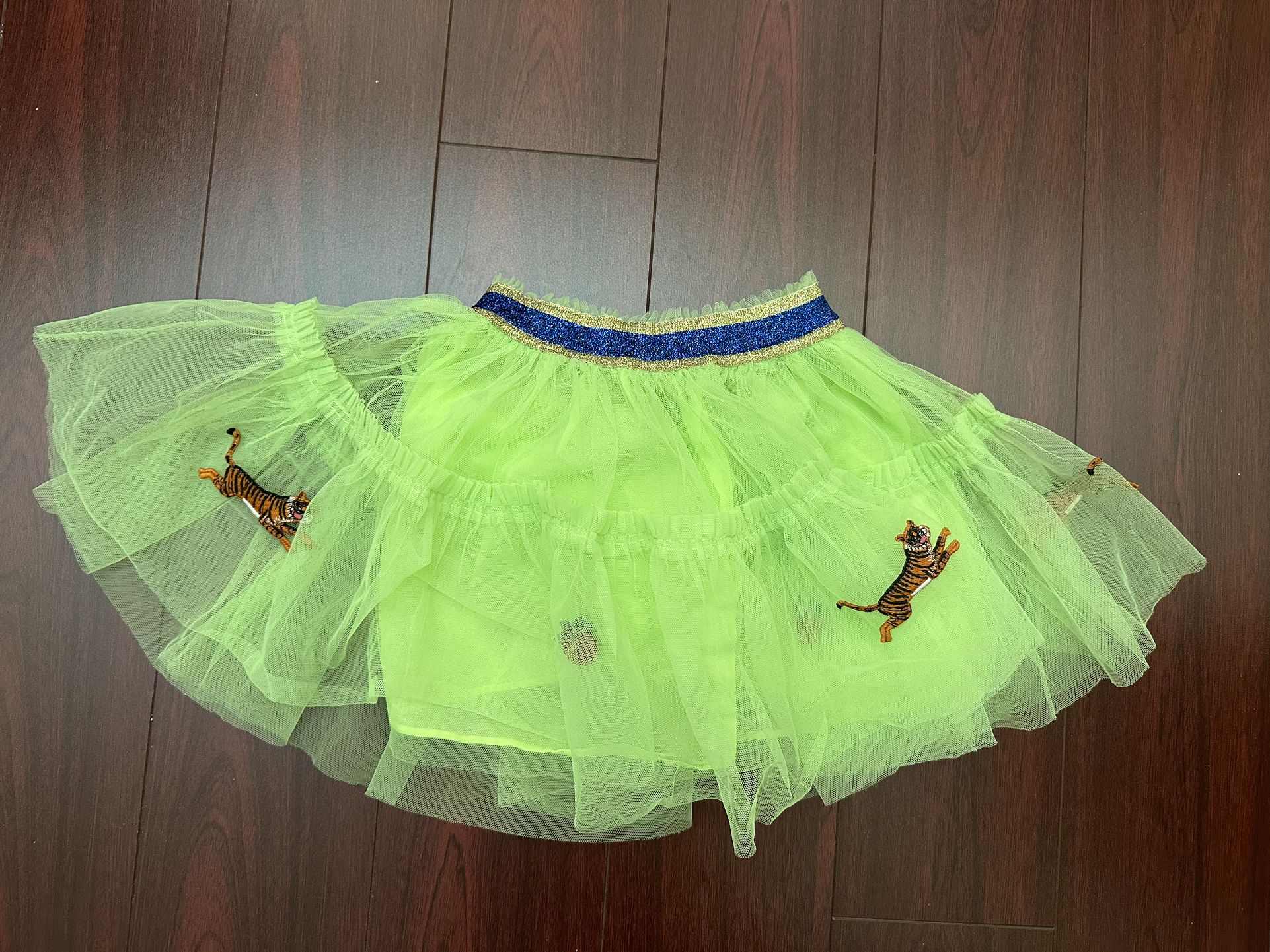 Authentic Gucci baby Lime Green Tulle Layered Skirt toddler Girl’s 36 months