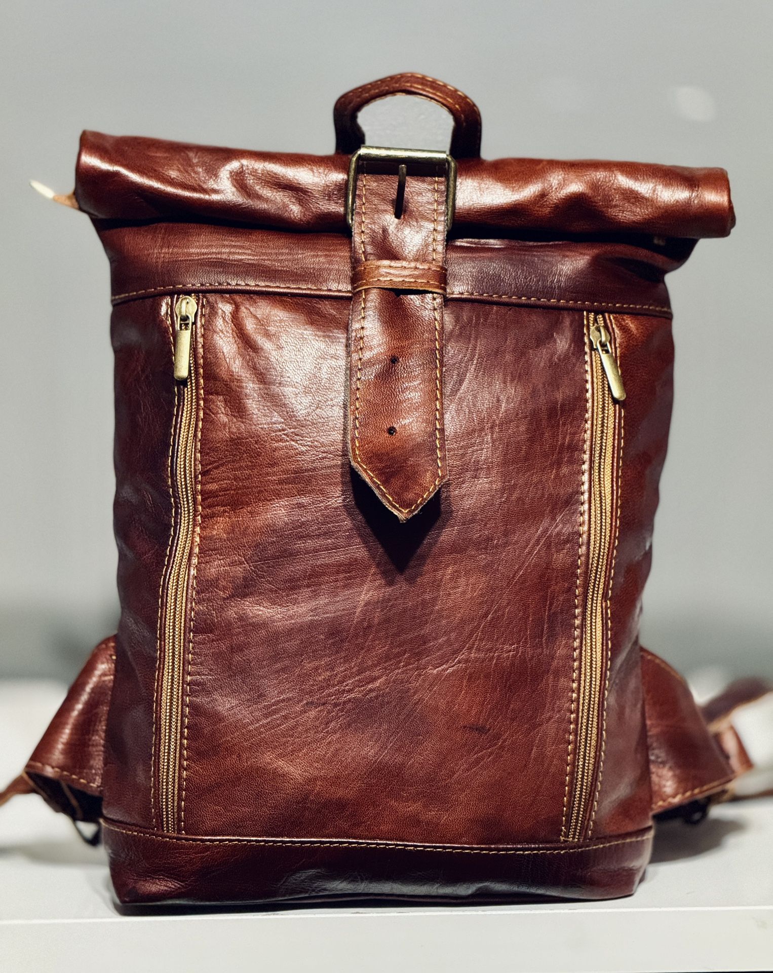 Handcrafted Genuine Leather Backpack – Vintage, Stylish & Durable