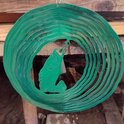 Large 3d Metal Bass Wind Spinner 
