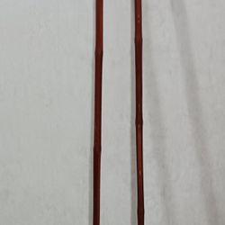 Vintage 1960s-1970s Unbranded Bamboo Ski Poles 