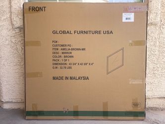 Global Furniture USA Amelia Brown Mirror
