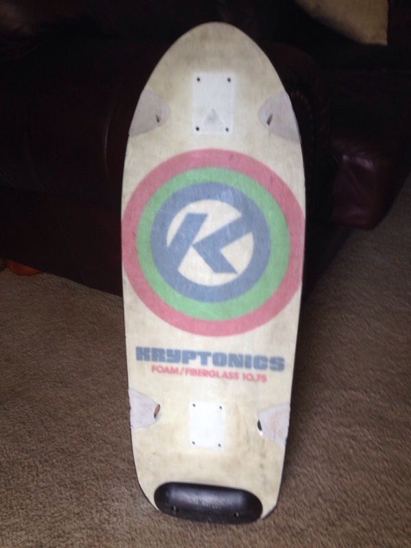 KRYPTONICS 10.75 Foam Core Skateboard Deck circa 79-80
