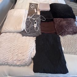 Blankets (throws, heated/weighted, quilts) and Curtains (Blackout)