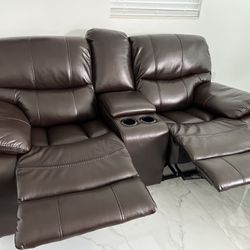 MOVIE THEATRE STYLE LOVESEATS! WE SELL BRAND NEW FURNITURE! DELIVERY TODAY! WOW! 