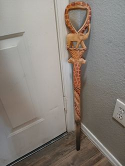 Hand Carved African walking stick