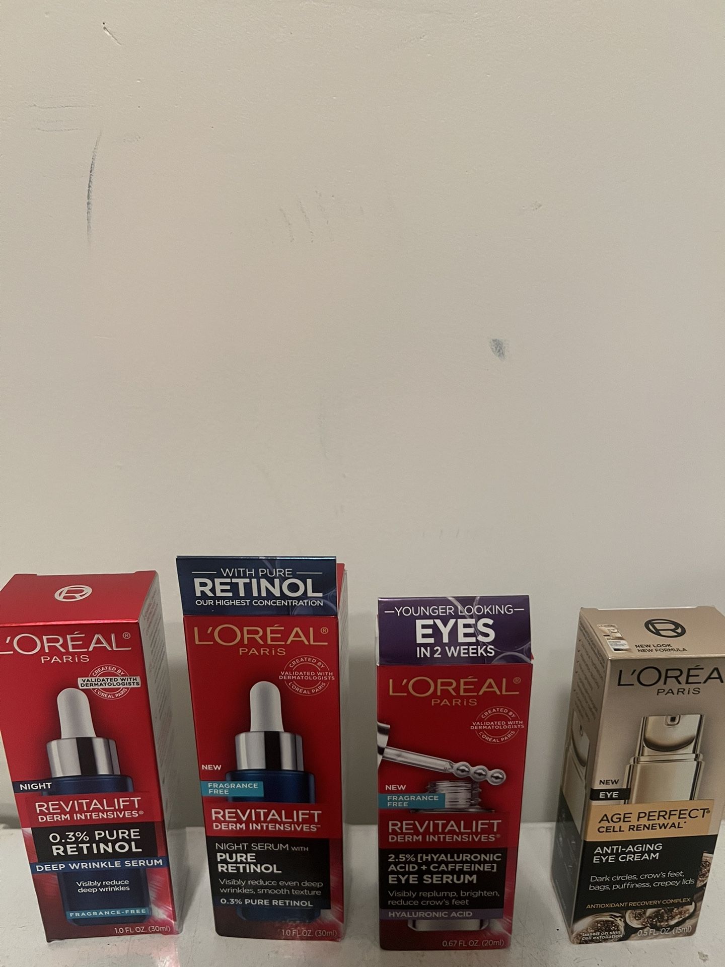 L’Oréal Face , Serum Or Eyes , $10 Each