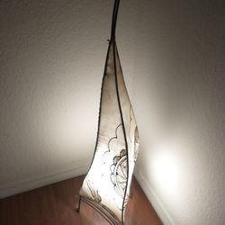 Floor Lamp, Leather Shade