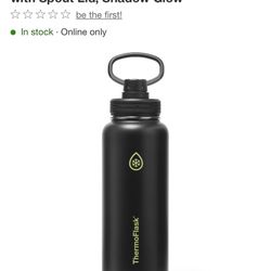 Thermoflask 40 Oz. Black Water Bottle.  