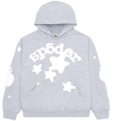 grey beluga sp5der hoodie