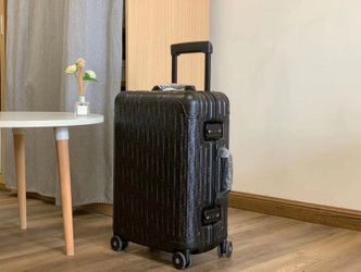 Rare🔥Dior x RIMOWA Cabin Suitcase Black Oblique Aluminum