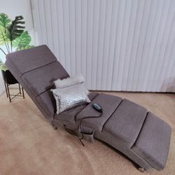 Chaise Lounge Recliner Massage Chair Grey