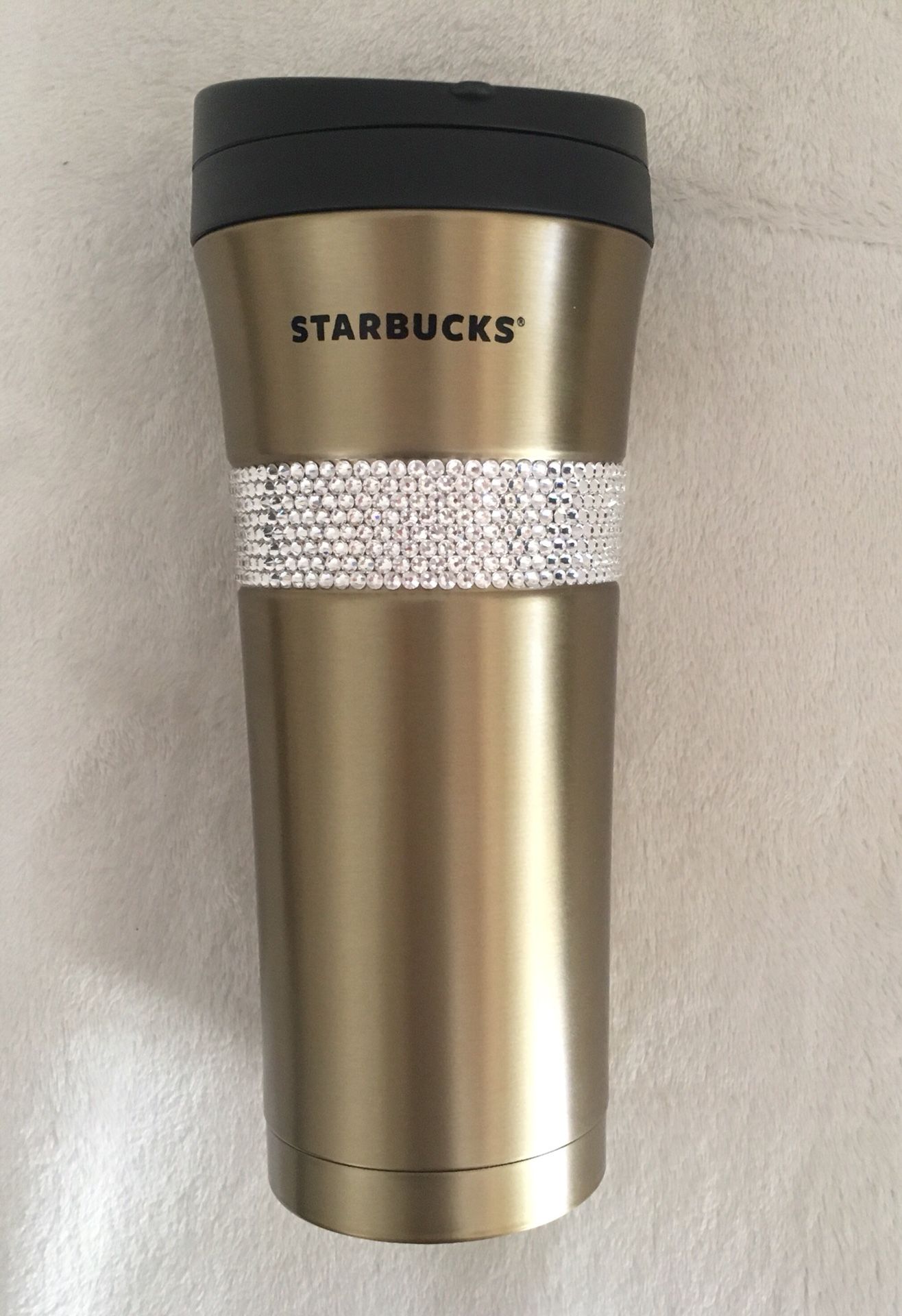 Starbucks Swarovski gold tumbler 16oz